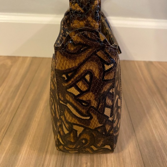 Via Spiga handbag Embossed snakeskin leather purse made in Italy. Zipper top - Picture 5 of 11